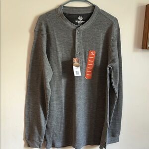 Alpine lakes Gray Men's Henley Shirt